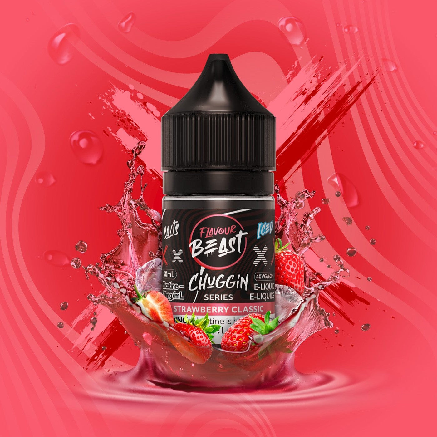 CHUGGIN STRAWBERRY CLASSIC (ICED) FLAVOUR BEAST 30mL salt nic e-liquid