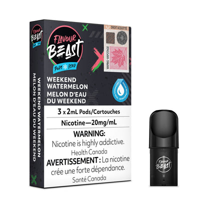 WEEKEND WATERMELON ICED FLAVOUR BEAST POD PACK box